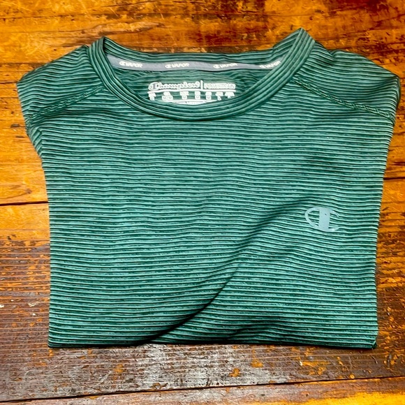 Champion powertrain vapor, long sleeve shirt, beautiful, rich, green stripes - Picture 1 of 4